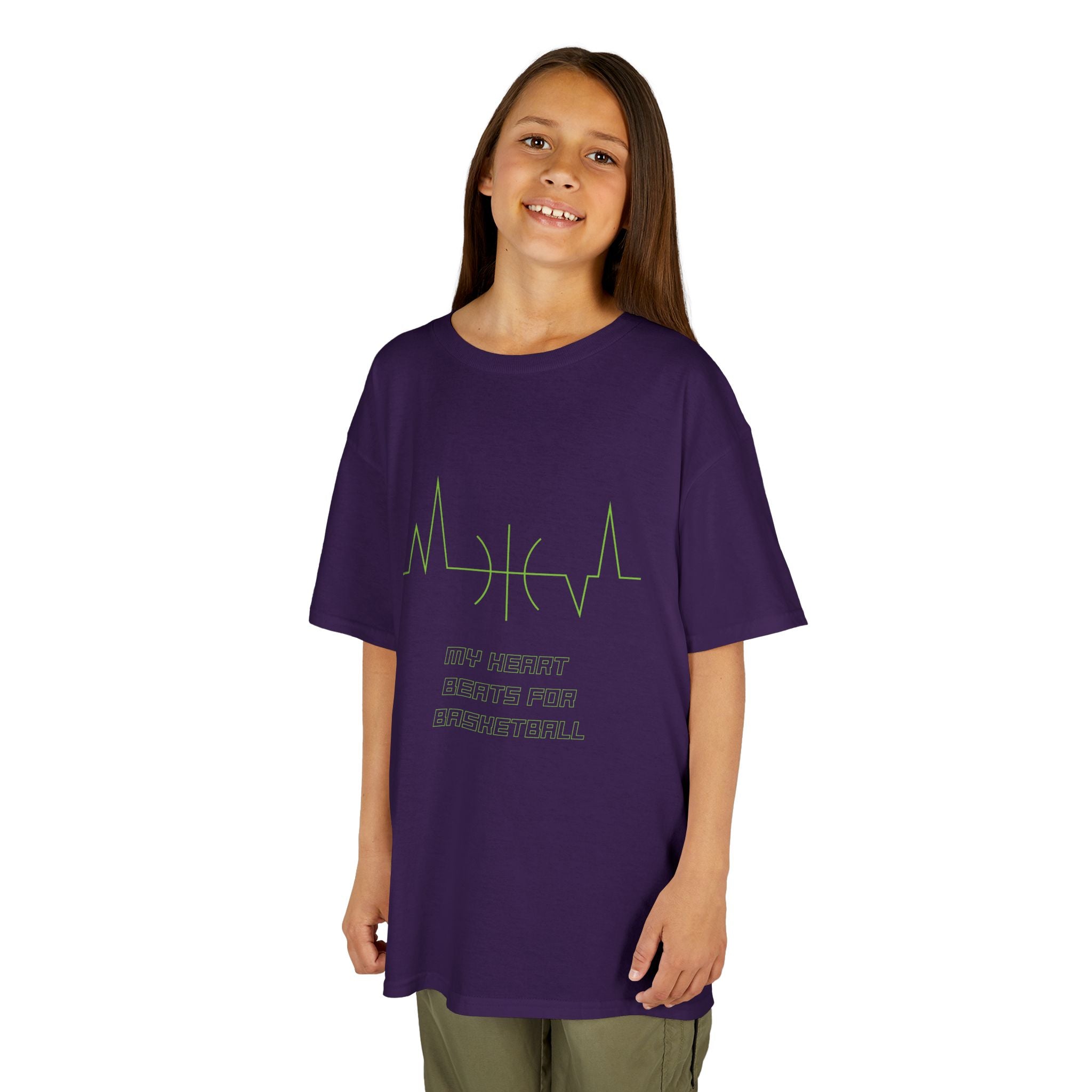My Heart Beats For Basketball Youth Tee