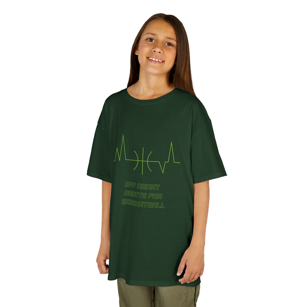 My Heart Beats For Basketball Youth Tee