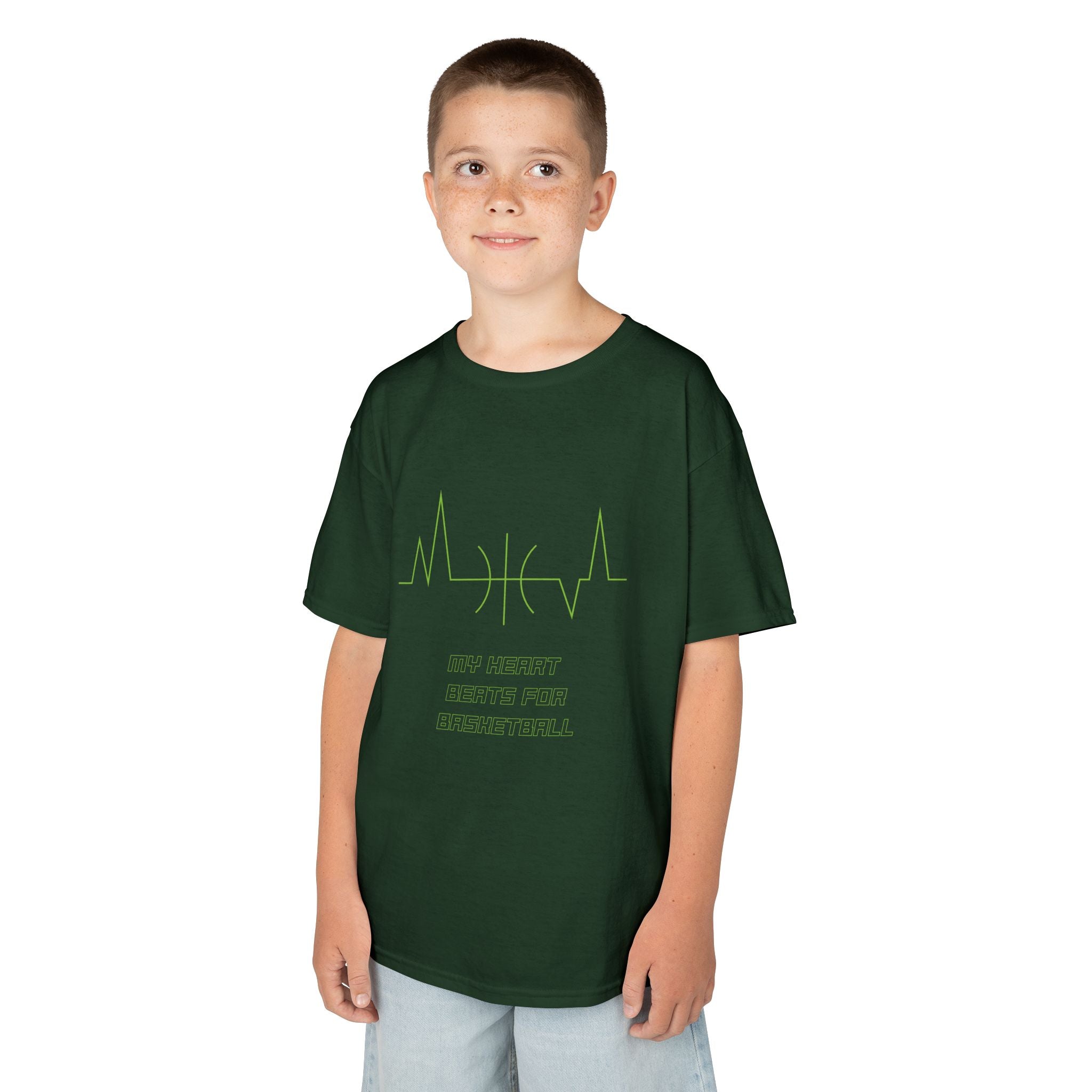 My Heart Beats For Basketball Youth Tee